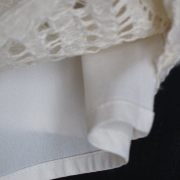 J. Crew | Beautiful Lace Short Sleeve Top in Cream - Picture 6 of 6